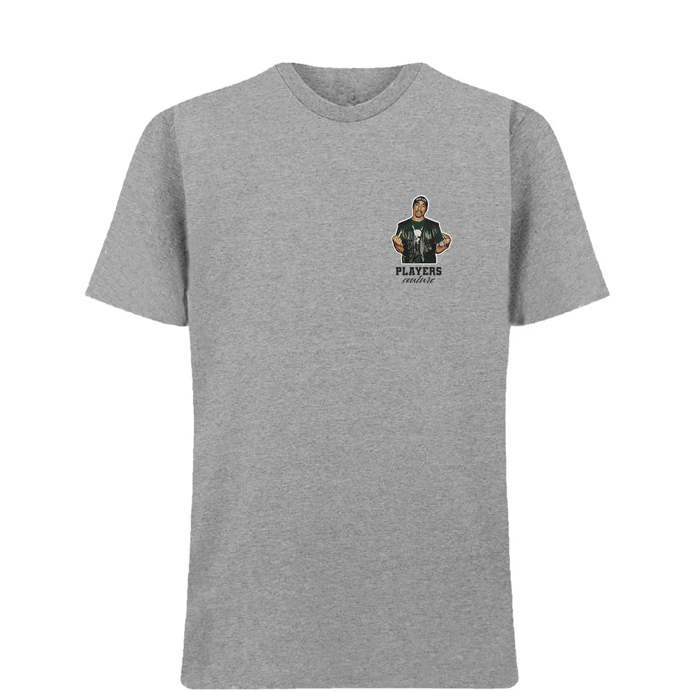 Tupac Shakur 2pac t-shirt – black men's t-shirt featuring the Tupac Shakur 2pac Players Couture logo