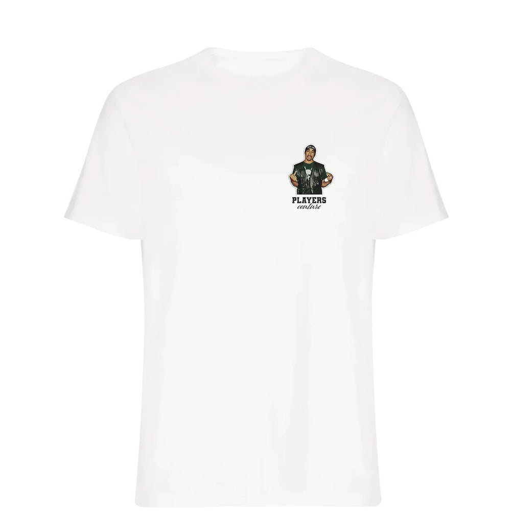 Tupac Shakur 2pac t-shirt – black men's t-shirt featuring the Tupac Shakur 2pac Players Couture logo