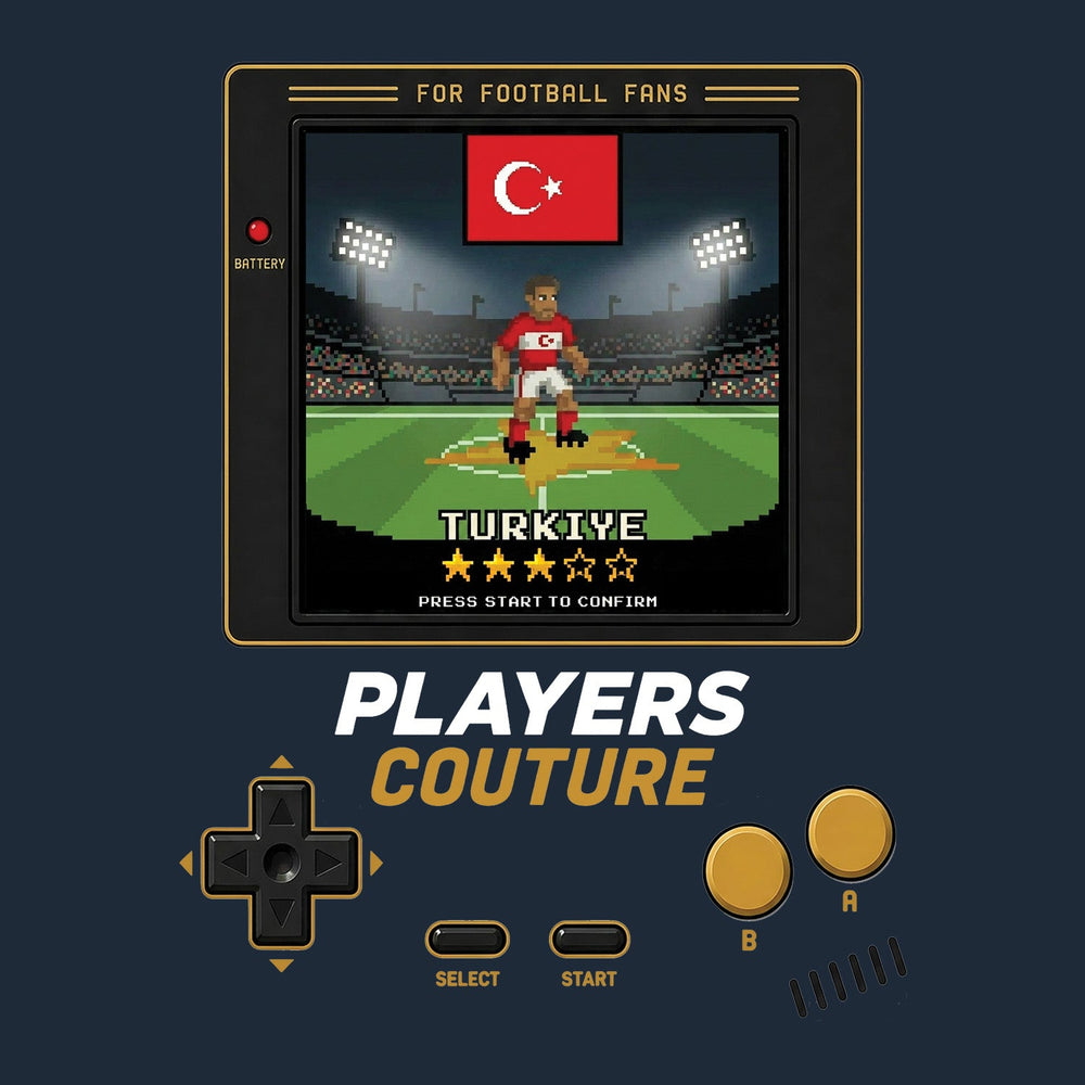 Turkey World Cup 8-Bit Kids T-Shirt retro gaming football design by Players Couture