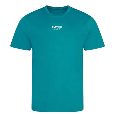 Essentials Collection t-shirt – white men's t-shirt with black Essentials Collection letters and Players Couture logo on the