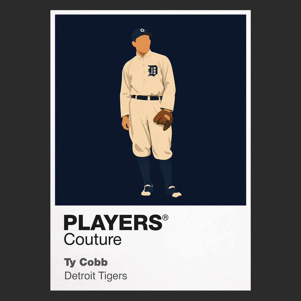 Ty Cobb Detroit Tigers Baseball Icon Frame Men's T-Shirt