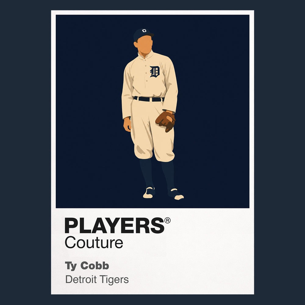 Ty Cobb Detroit Tigers Baseball Icon Frame Men's T-Shirt
