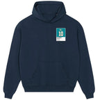 Tyreek Hill 10 Dolphins hoodie – navy men's hoodie featuring the Tyreek Hill 10 Dolphins Players Couture logo