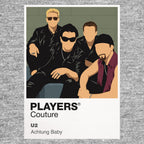 U2 U2's stable four-member line-up, instruments and Joshua Tree-to-Sphere visual scale Icon Frame artwork in grey