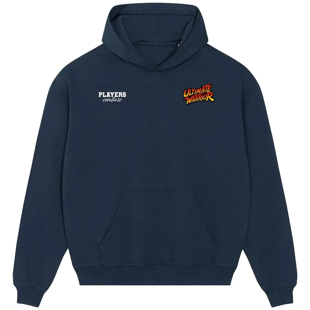 Ultimate Warrior hoodie – navy men's hoodie featuring the Ultimate Warrior Players Couture logo