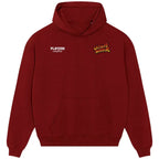 Ultimate Warrior hoodie – red men's hoodie featuring the Ultimate Warrior Players Couture logo