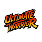 Ultimate Warrior Logo Men's Hoodie – white close-up detail shot of the Ultimate Warrior Players Couture logo design