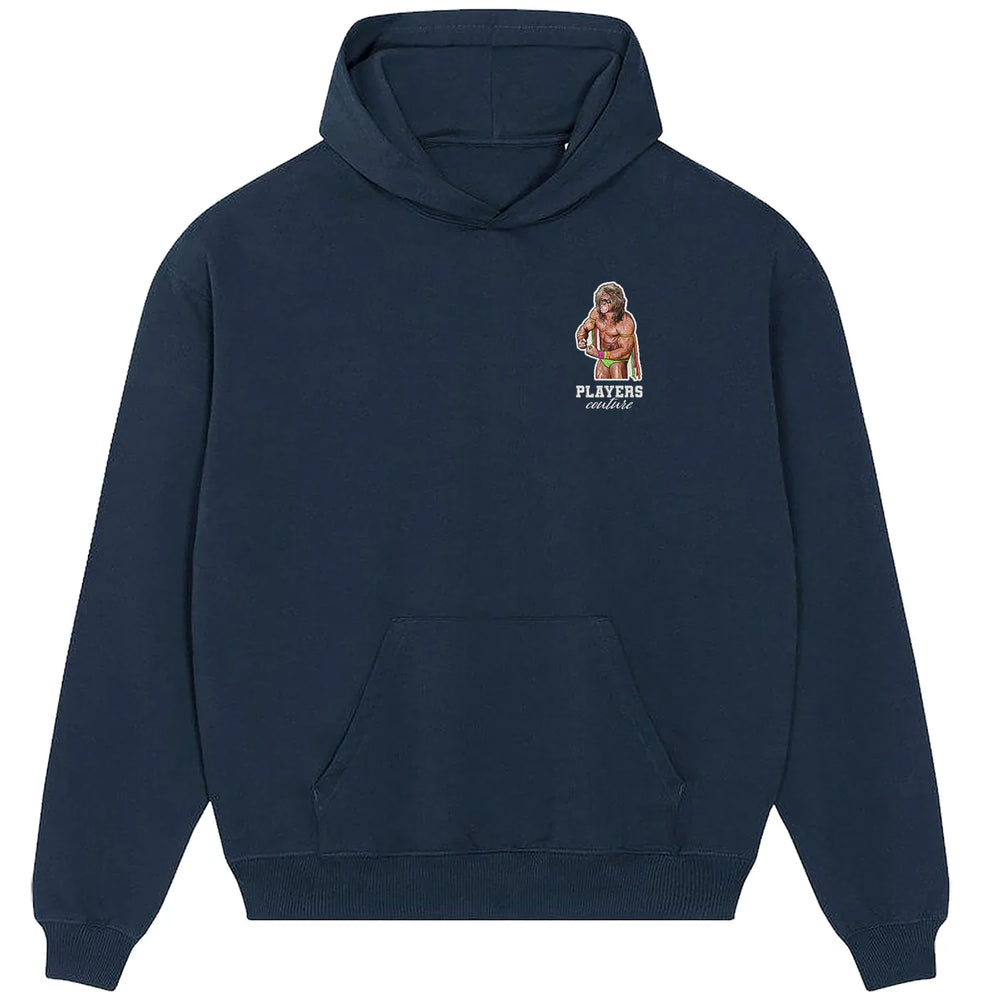 Ultimate Warrior hoodie – white men's hoodie featuring the Ultimate Warrior Players Couture logo