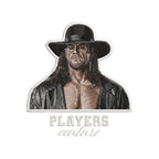 The Undertaker Badge Men's Hoodie – white close-up detail shot of the The Undertaker Players Couture logo design