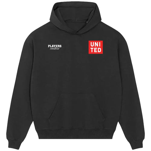United hoodie – black men's hoodie featuring the United Players Couture logo
