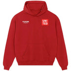 United hoodie – red men's hoodie featuring the United Players Couture logo
