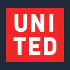 United Logo Men's T-Shirt – navy close-up detail shot of the United Players Couture logo design