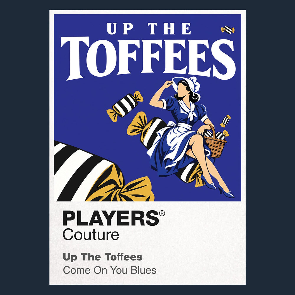 Up The Toffees Icon Frame artwork in navy