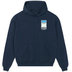 Uruguay Monopoly Card hoodie – red men's hoodie with white Uruguay Monopoly Card letters and Players Couture logo on the