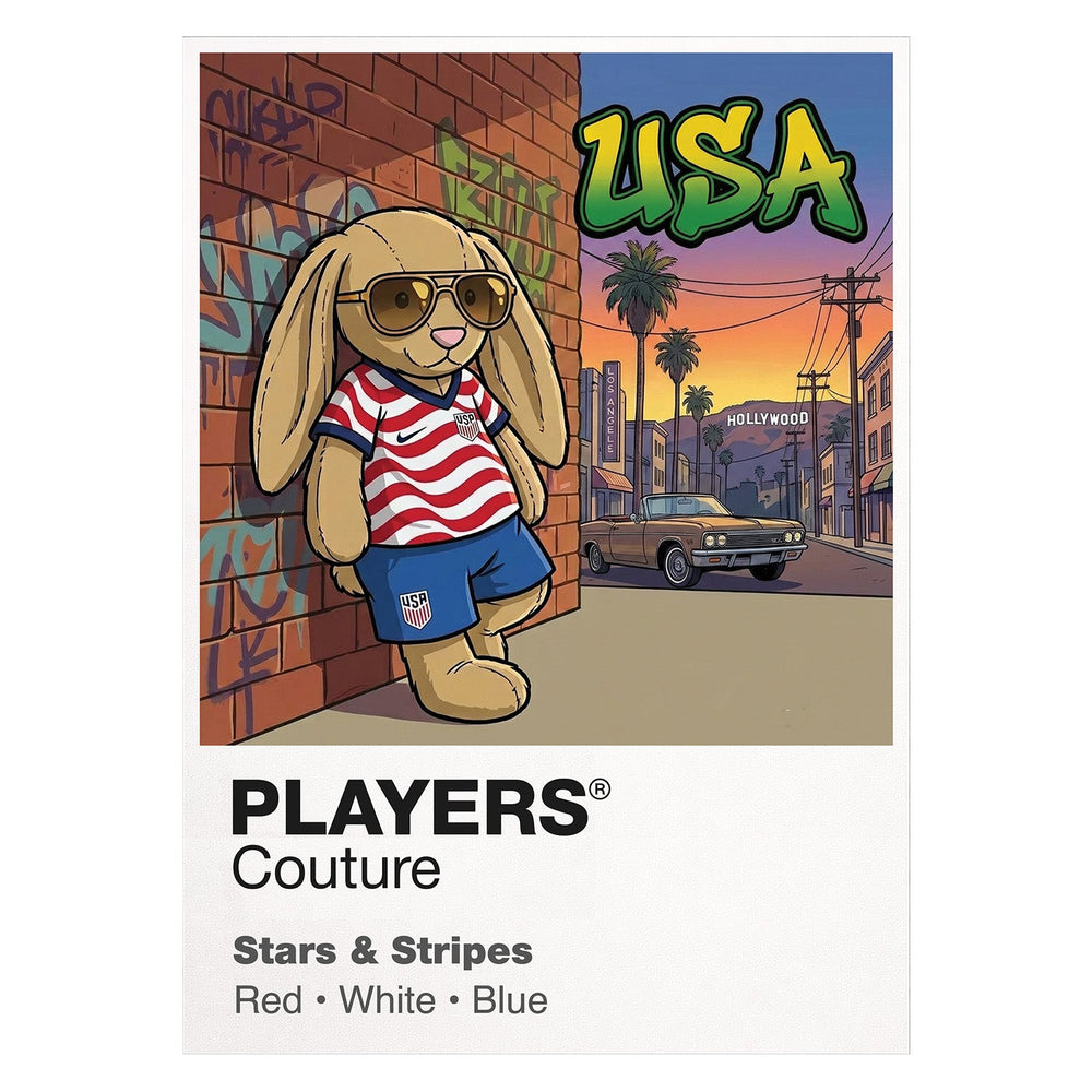 USA Football Cool Bunny Kids T-Shirt – USA football cool bunny framed artwork detail – Players Couture