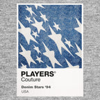 USA 1994 Denim Away Classic Football Shirt Team Colours Frame Men's T-Shirt – grey close-up detail shot of the USA 1994