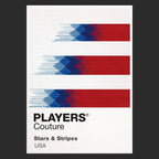 USA Classic Football Shirt Colours Frame Men's T-Shirt – black close-up detail shot of the USA Players Couture logo design