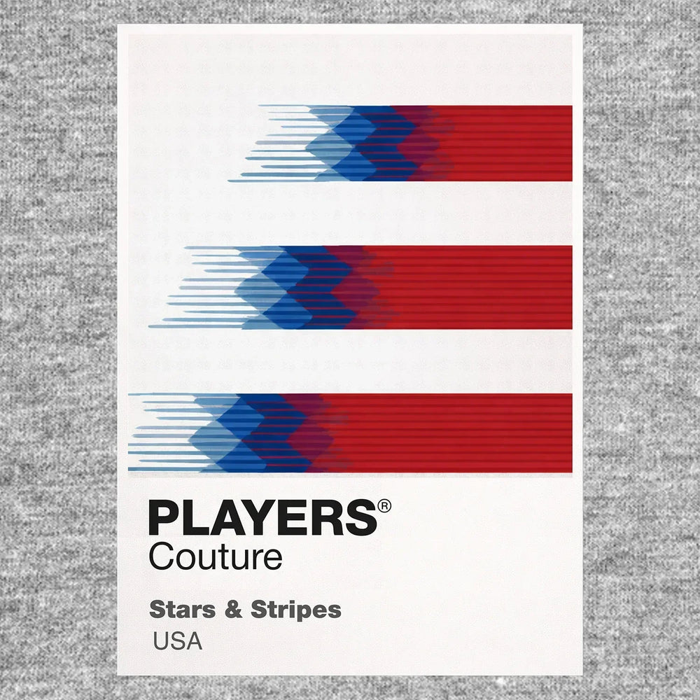 USA Classic Football Shirt Colours Frame Men's T-Shirt – grey close-up detail shot of the USA Players Couture logo design