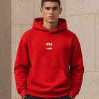 USA (Ryder Cup Golf) Men's Hoodie in Red - Players Couture Fashion