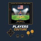 USA World Cup 8-Bit Men's Hoodie retro gaming football design by Players Couture