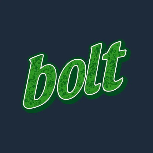 Usain Bolt Logo Men's T-Shirt – navy close-up detail shot of the Usain Bolt Players Couture logo design