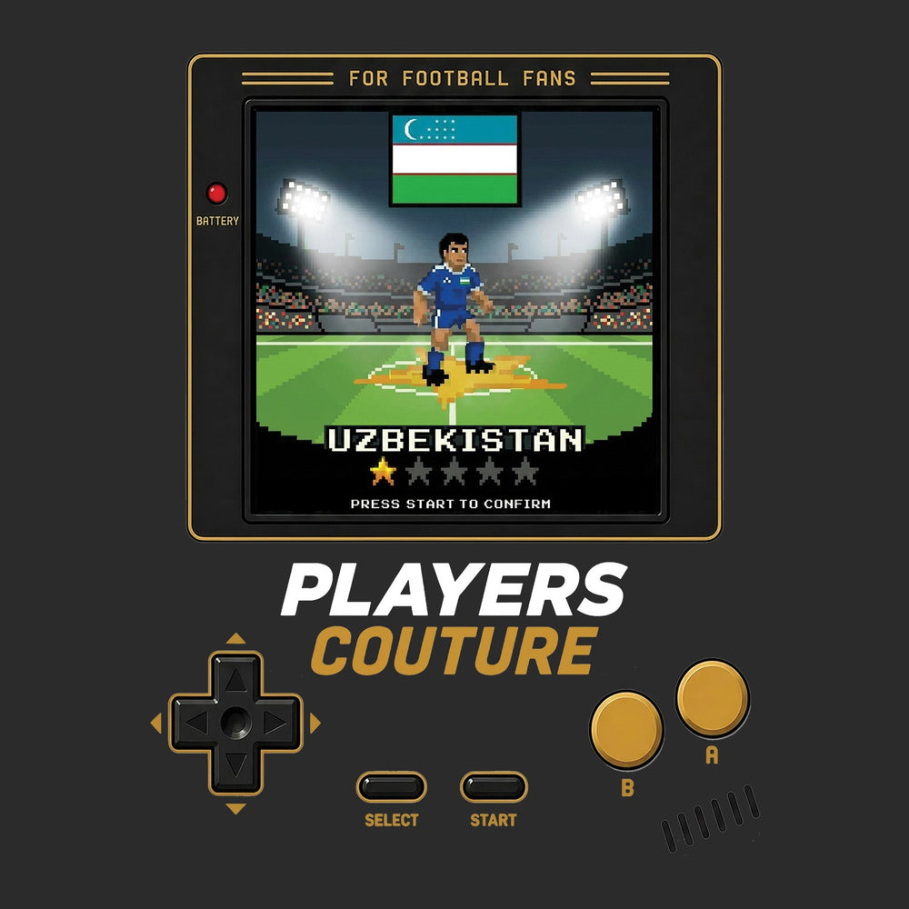 Uzbekistan World Cup 8-Bit Kids Hoodie retro gaming football design by Players Couture