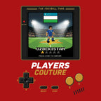 Uzbekistan World Cup 8-Bit Men's T-Shirt retro gaming football design by Players Couture