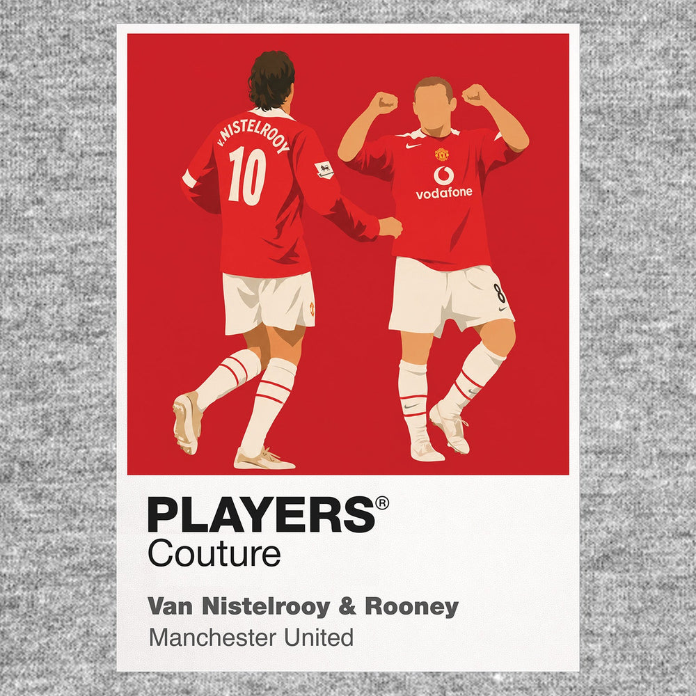 Van Nistelrooy & Rooney Manchester United Men's T-Shirt - Grey