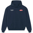 Van Nistelrooy Skateboard hoodie – navy men's hoodie featuring the Van Nistelrooy Skateboard Players Couture logo