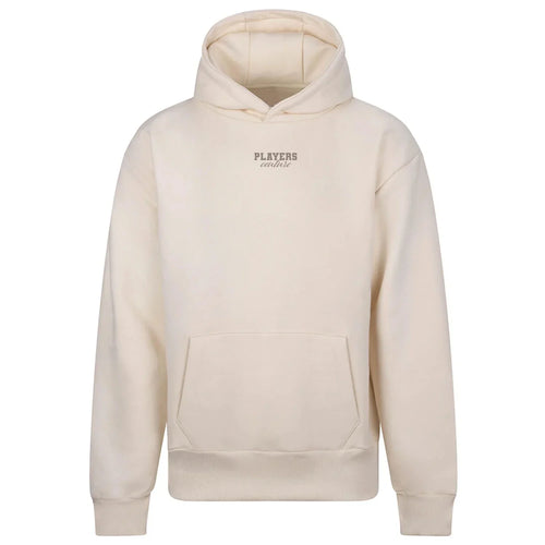 Essentials Collection hoodie – navy men's hoodie with white Essentials Collection letters and Players Couture logo on the