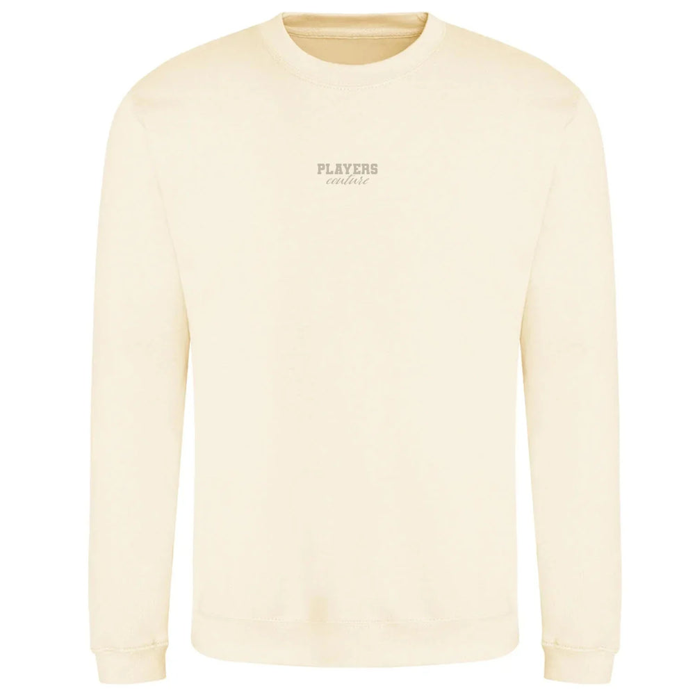 Essentials Collection hoodie – navy men's hoodie with white Essentials Collection letters and Players Couture logo on the