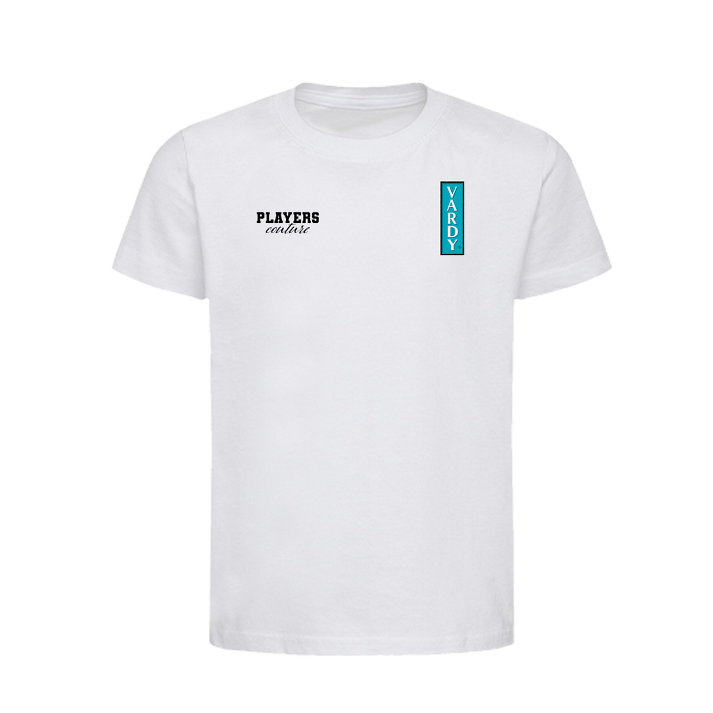 Jamie Vardy Logo Players Couture Kids T-Shirt White