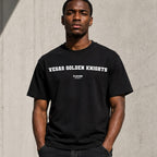 Vegas Golden Knights Men's T-Shirt — lifestyle photo, Black t-shirt
