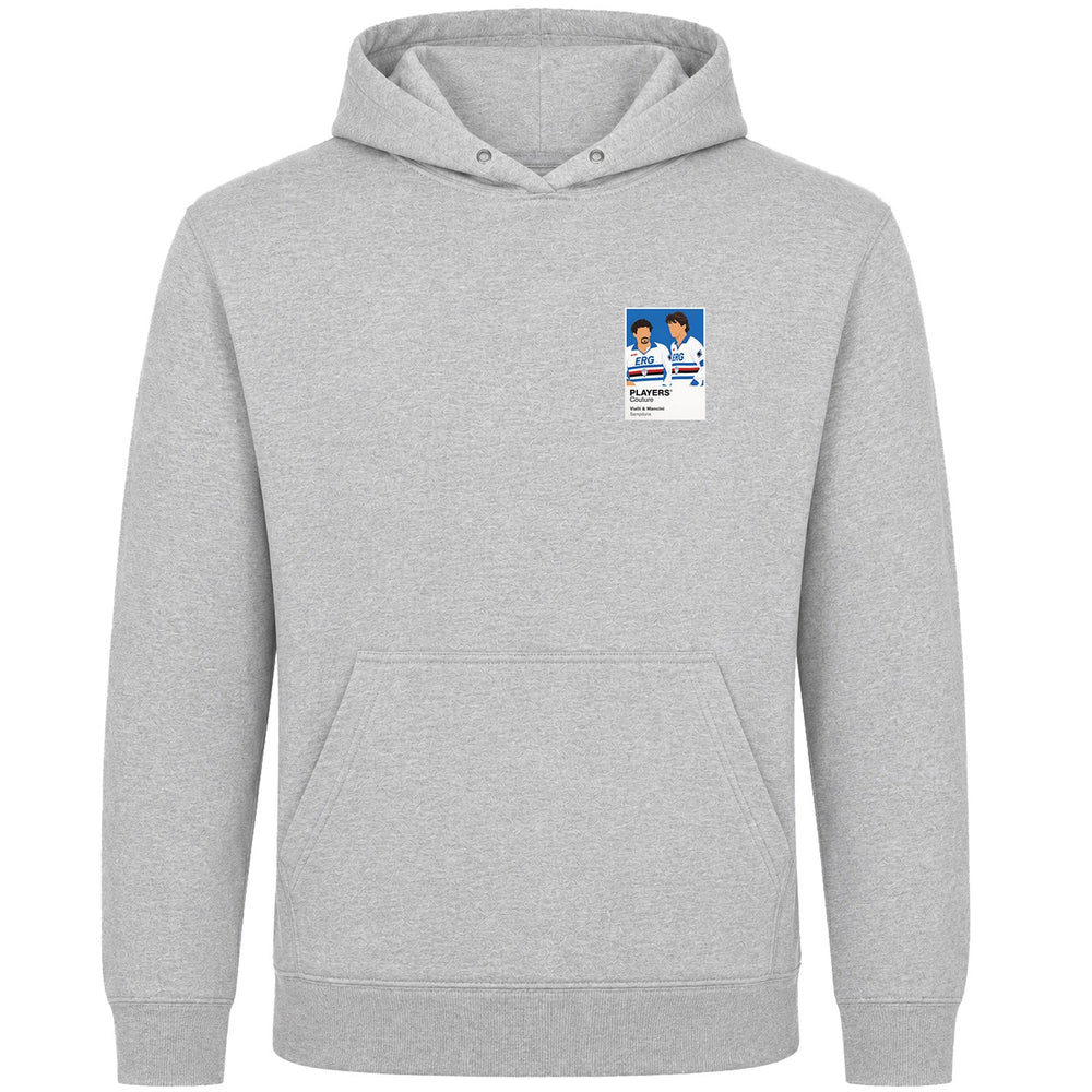 Gianluca Vialli and Roberto Mancini Sampdoria men's hoodie in grey