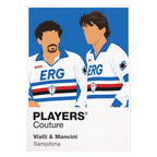 Gianluca Vialli and Roberto Mancini Sampdoria Goal Twins Icon Frame artwork on white