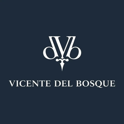 Vicente Del Bosque Logo Men's Hoodie – navy close-up detail shot of the Vicente Del Bosque Players Couture logo design