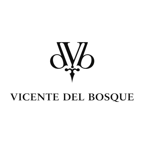 Vicente Del Bosque Logo Men's Hoodie – white close-up detail shot of the Vicente Del Bosque Players Couture logo design