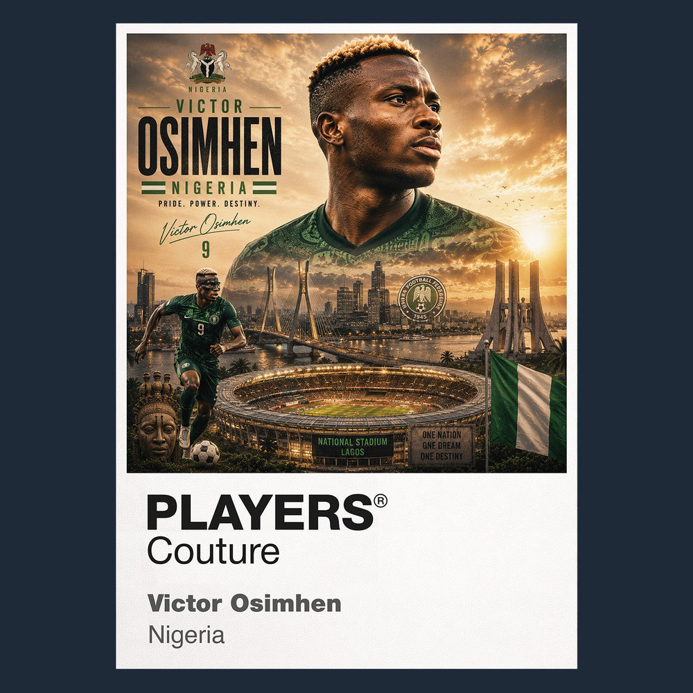 Victor Osimhen Nigeria Atlas Frame artwork by Players Couture
