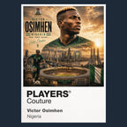 Victor Osimhen Nigeria Atlas Frame artwork by Players Couture