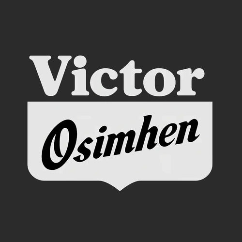 Victor Osimhen Logo Men's T-Shirt – close-up detail shot of the Victor Osimhen Players Couture logo design