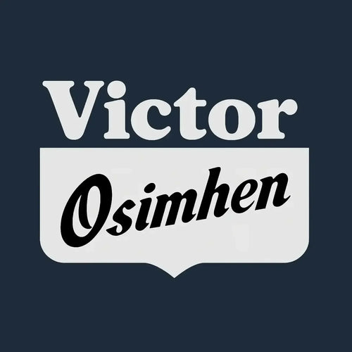 Victor Osimhen Logo Men's T-Shirt – close-up detail shot of the Victor Osimhen Players Couture logo design