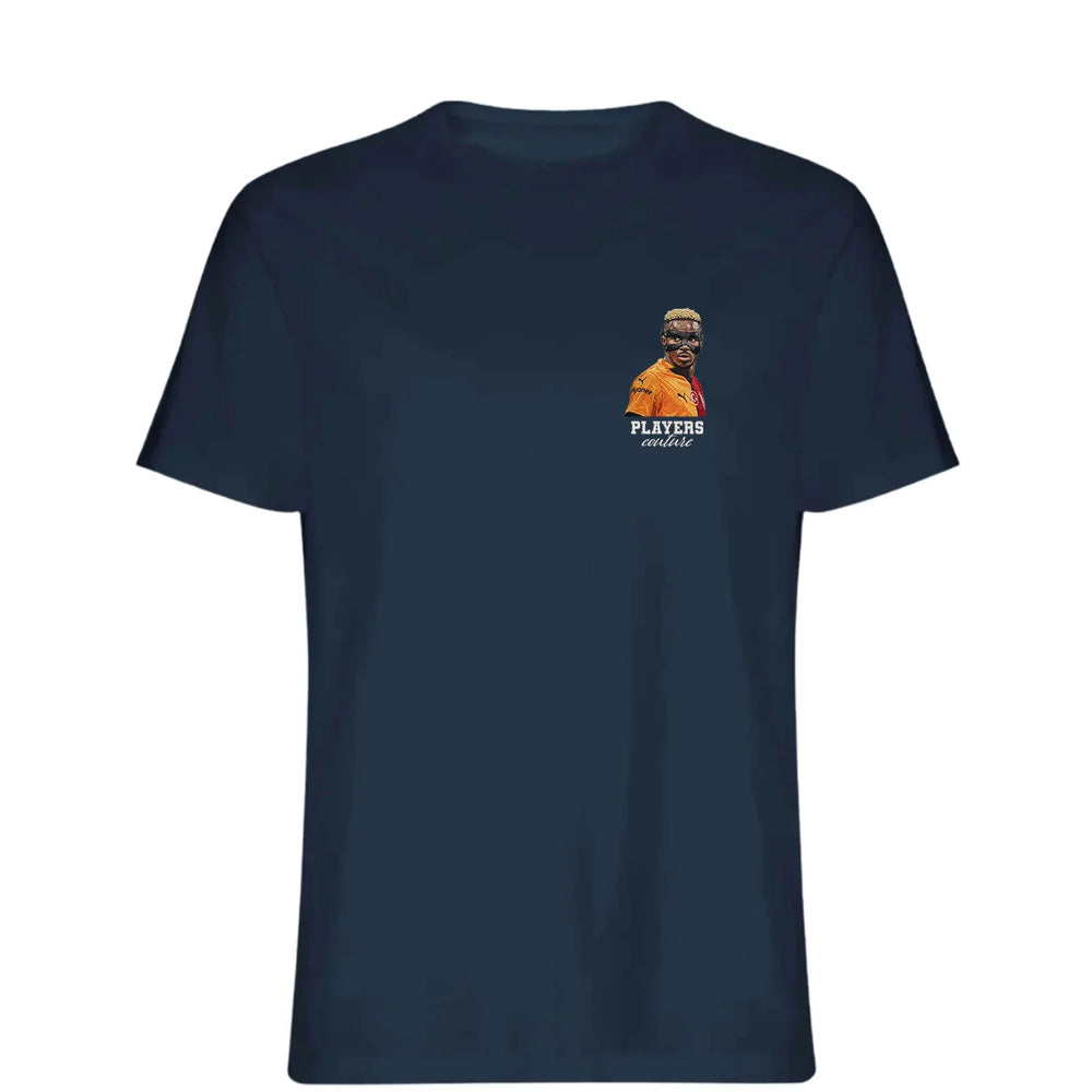 Victor Osimhen t-shirt – white men's t-shirt featuring the Victor Osimhen Players Couture logo
