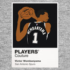 Victor Wembanyama Spurs Basketball Icon Frame Men's Hoodie
