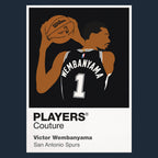 Victor Wembanyama Spurs Basketball Icon Frame Men's Hoodie