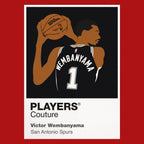 Victor Wembanyama Spurs Basketball Icon Frame Men's Hoodie
