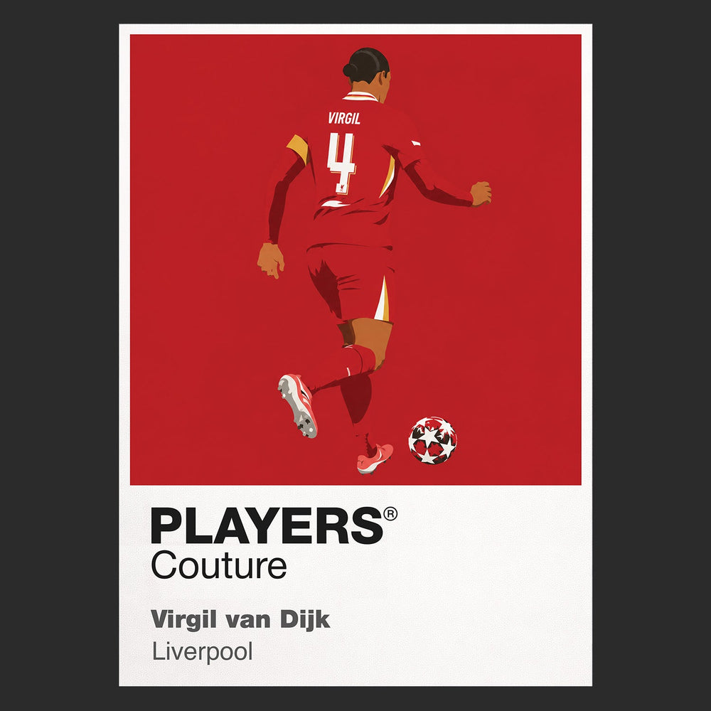 Virgil Van Dijk Liverpool Icon Frame Men's Hoodie — Black Artwork