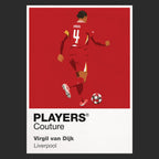 Virgil Van Dijk Liverpool Icon Frame Kids T-Shirt — Black Artwork