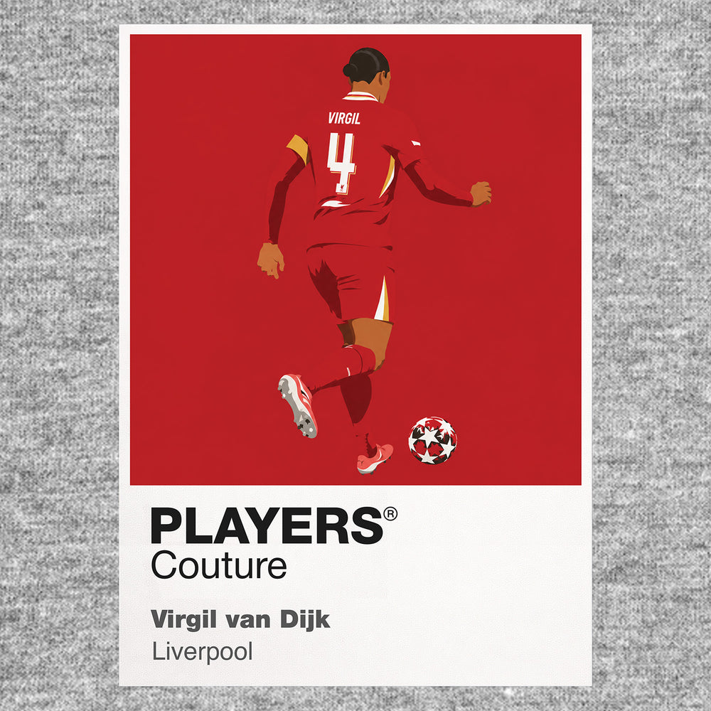 Virgil Van Dijk Liverpool Icon Frame — Gray