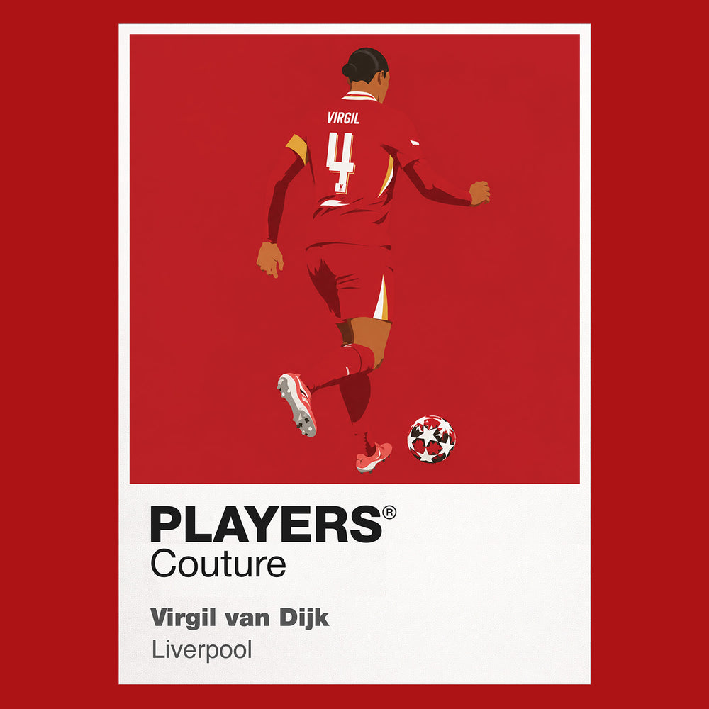 Virgil Van Dijk Liverpool Icon Frame — Red