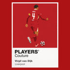 Virgil Van Dijk Liverpool Icon Frame — Red